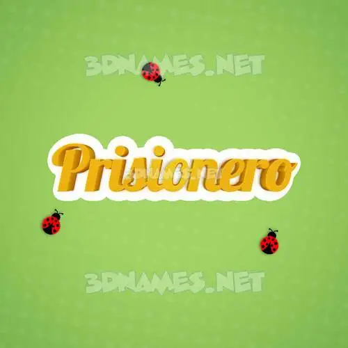 prisionero in Ladybugs style - 3D name wallpaper