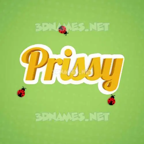 prissy in Ladybugs style - 3D name wallpaper