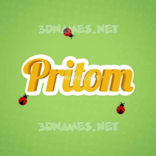 pritom in Ladybugs style - 3D name wallpaper pritom in Ladybugs style - 3D name wallpaper
