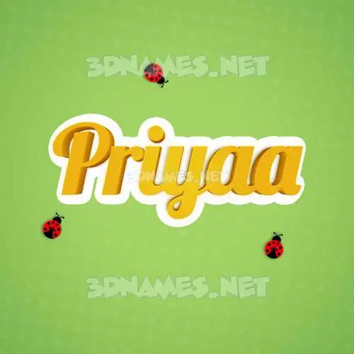 priyaa in Ladybugs style - 3D name wallpaper