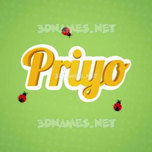 priyo in Ladybugs style - 3D name wallpaper priyo in Ladybugs style - 3D name wallpaper