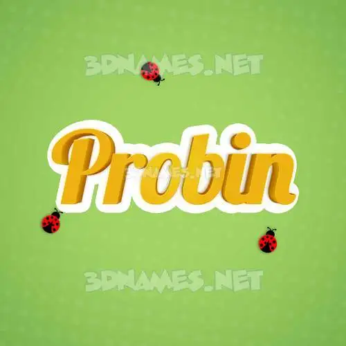 probin in Ladybugs style - 3D name wallpaper probin in Ladybugs style - 3D name wallpaper