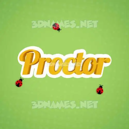 proctor in Ladybugs style - 3D name wallpaper proctor in Ladybugs style - 3D name wallpaper