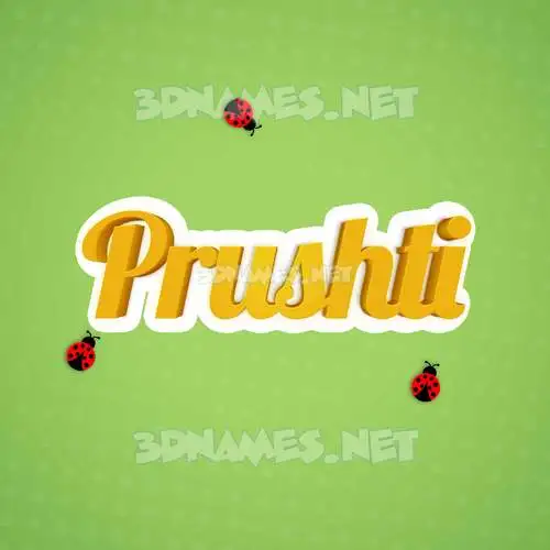 prushti in Ladybugs style - 3D name wallpaper prushti in Ladybugs style - 3D name wallpaper