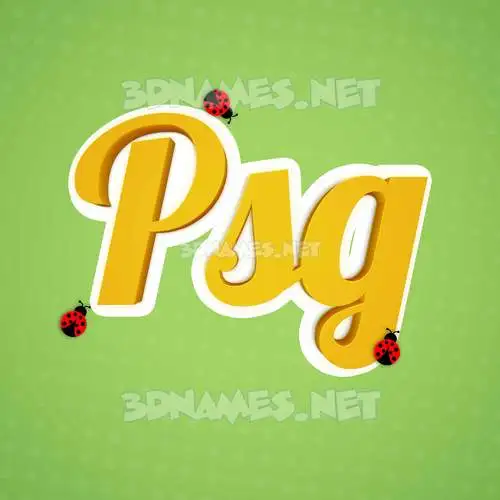 psg in Ladybugs style - 3D name wallpaper psg in Ladybugs style - 3D name wallpaper