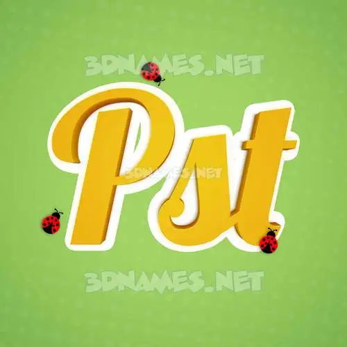 pst in Ladybugs style - 3D name wallpaper pst in Ladybugs style - 3D name wallpaper