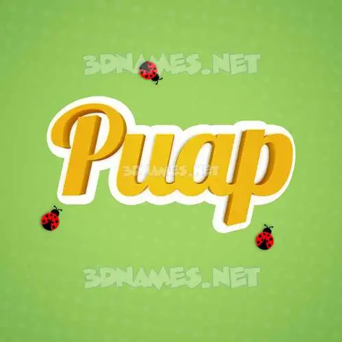 puap in Ladybugs style - 3D name wallpaper puap in Ladybugs style - 3D name wallpaper