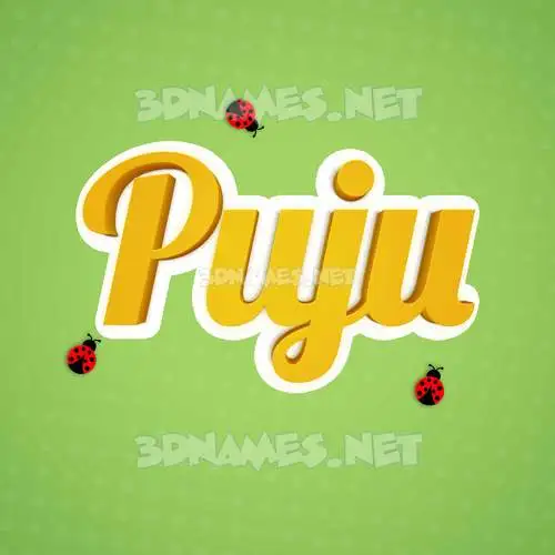 puju in Ladybugs style - 3D name wallpaper puju in Ladybugs style - 3D name wallpaper