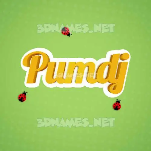 pumdj in Ladybugs style - 3D name wallpaper pumdj in Ladybugs style - 3D name wallpaper