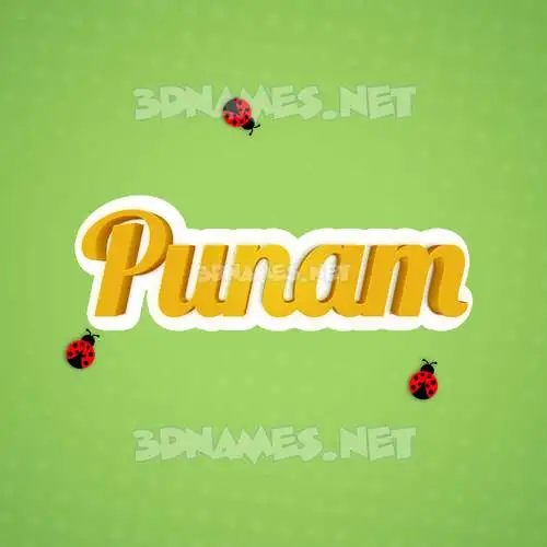 punam in Ladybugs style - 3D name wallpaper