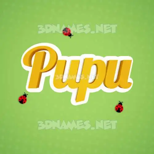 pupu in Ladybugs style - 3D name wallpaper pupu in Ladybugs style - 3D name wallpaper