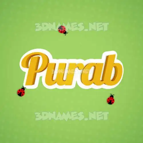 purab in Ladybugs style - 3D name wallpaper purab in Ladybugs style - 3D name wallpaper