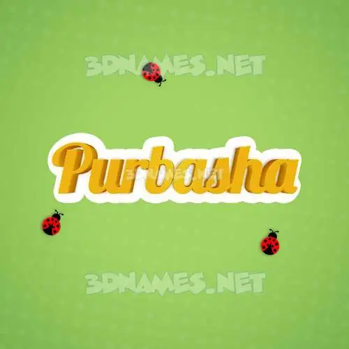 purbasha in Ladybugs style - 3D name wallpaper purbasha in Ladybugs style - 3D name wallpaper