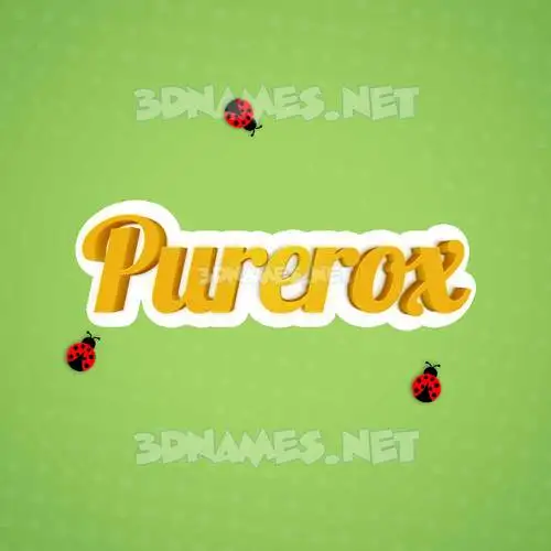 purerox in Ladybugs style - 3D name wallpaper