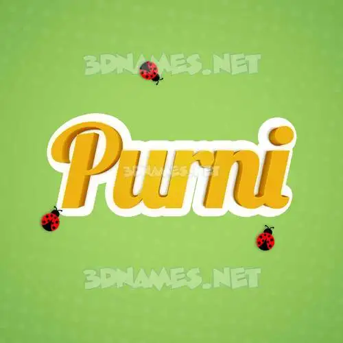 purni in Ladybugs style - 3D name wallpaper