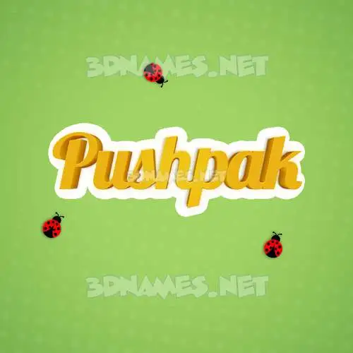 pushpak in Ladybugs style - 3D name wallpaper pushpak in Ladybugs style - 3D name wallpaper