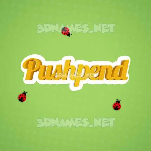 pushpend in Ladybugs style - 3D name wallpaper pushpend in Ladybugs style - 3D name wallpaper