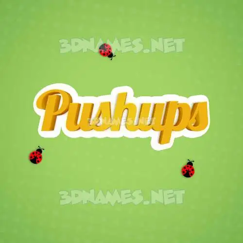pushups in Ladybugs style - 3D name wallpaper pushups in Ladybugs style - 3D name wallpaper