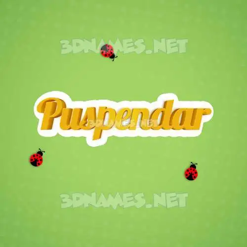 puspendar in Ladybugs style - 3D name wallpaper puspendar in Ladybugs style - 3D name wallpaper
