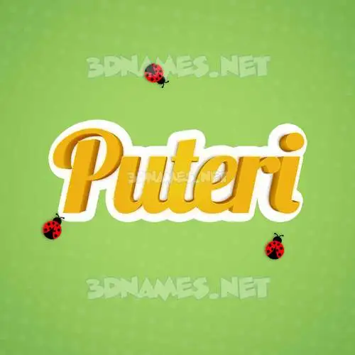 puteri in Ladybugs style - 3D name wallpaper puteri in Ladybugs style - 3D name wallpaper