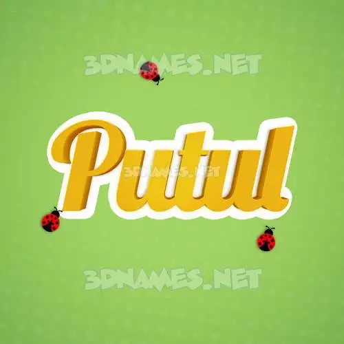 putul in Ladybugs style - 3D name wallpaper putul in Ladybugs style - 3D name wallpaper