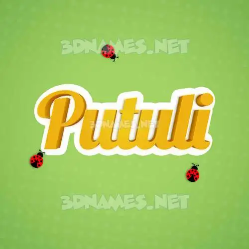 putuli in Ladybugs style - 3D name wallpaper