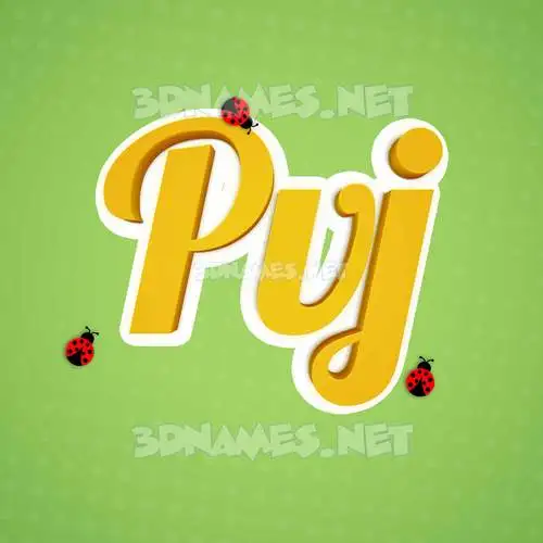 pvj in Ladybugs style - 3D name wallpaper pvj in Ladybugs style - 3D name wallpaper