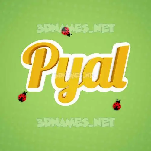 pyal in Ladybugs style - 3D name wallpaper