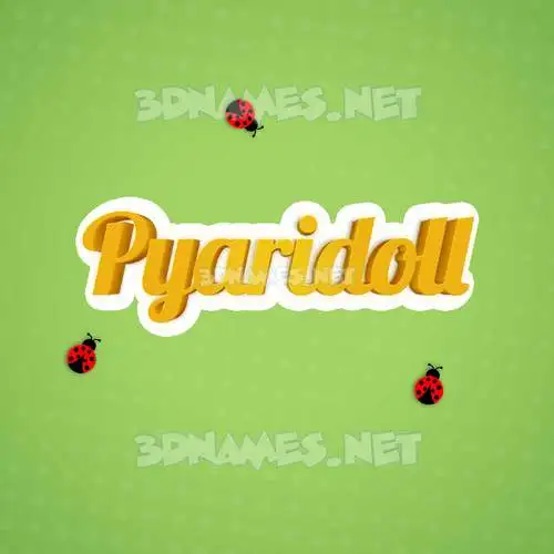 pyaridoll in Ladybugs style - 3D name wallpaper