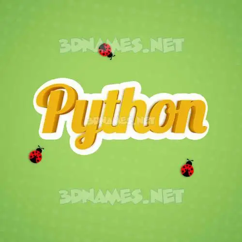 python in Ladybugs style - 3D name wallpaper python in Ladybugs style - 3D name wallpaper