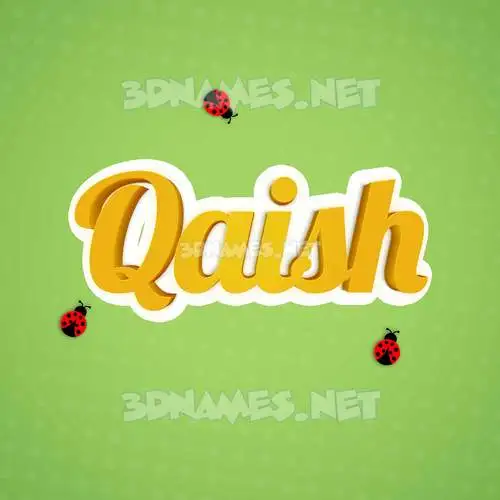 qaish in Ladybugs style - 3D name wallpaper