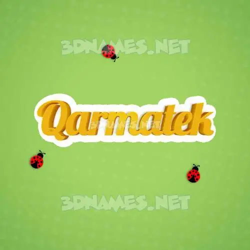 qarmatek in Ladybugs style - 3D name wallpaper qarmatek in Ladybugs style - 3D name wallpaper