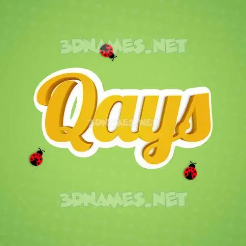 qays in Ladybugs style - 3D name wallpaper qays in Ladybugs style - 3D name wallpaper