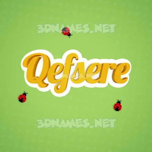 qefsere in Ladybugs style - 3D name wallpaper