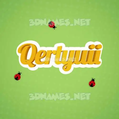qertyuii in Ladybugs style - 3D name wallpaper