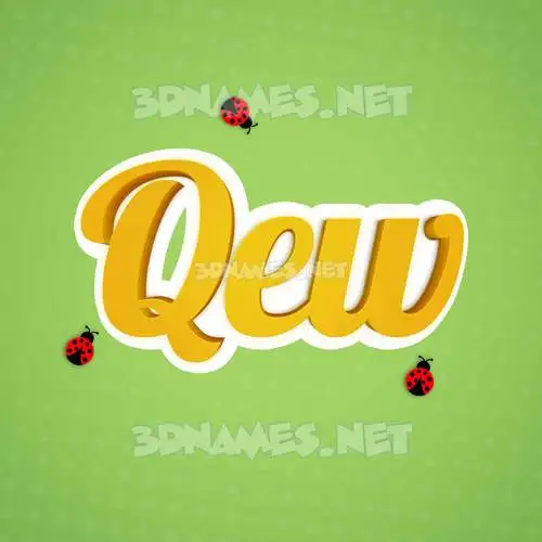 qew in Ladybugs style - 3D name wallpaper qew in Ladybugs style - 3D name wallpaper