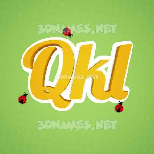 qkl in Ladybugs style - 3D name wallpaper qkl in Ladybugs style - 3D name wallpaper