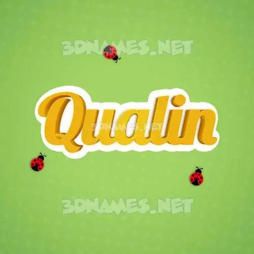 qualin in Ladybugs style - 3D name wallpaper
