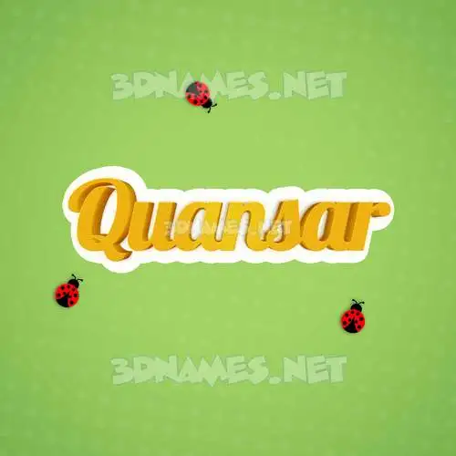 quansar in Ladybugs style - 3D name wallpaper quansar in Ladybugs style - 3D name wallpaper