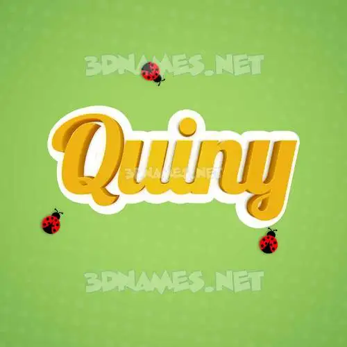 quiny in Ladybugs style - 3D name wallpaper quiny in Ladybugs style - 3D name wallpaper