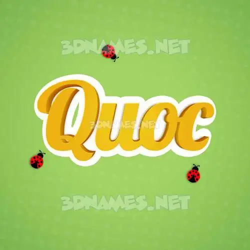 quoc in Ladybugs style - 3D name wallpaper quoc in Ladybugs style - 3D name wallpaper