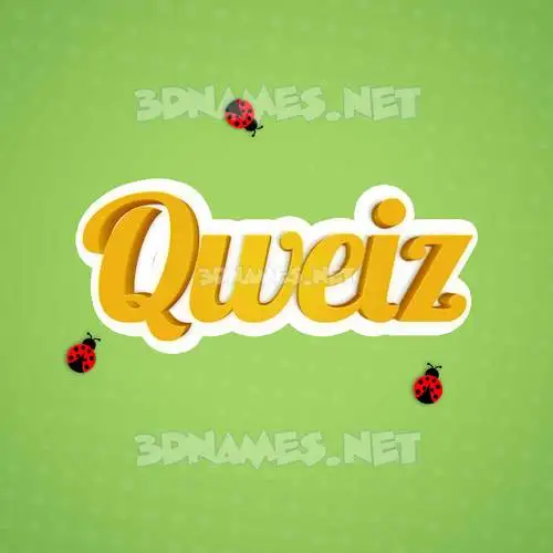 qweiz in Ladybugs style - 3D name wallpaper