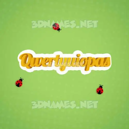 qwertyuiopas in Ladybugs style - 3D name wallpaper qwertyuiopas in Ladybugs style - 3D name wallpaper