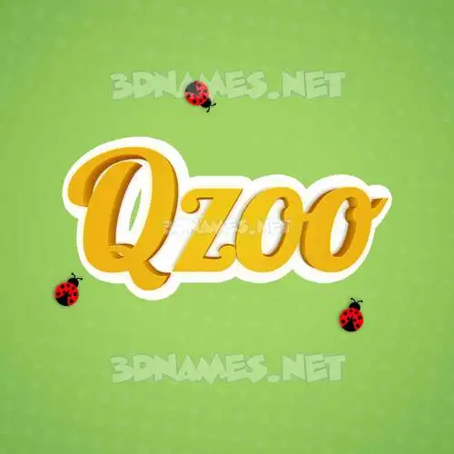 qzoo in Ladybugs style - 3D name wallpaper qzoo in Ladybugs style - 3D name wallpaper