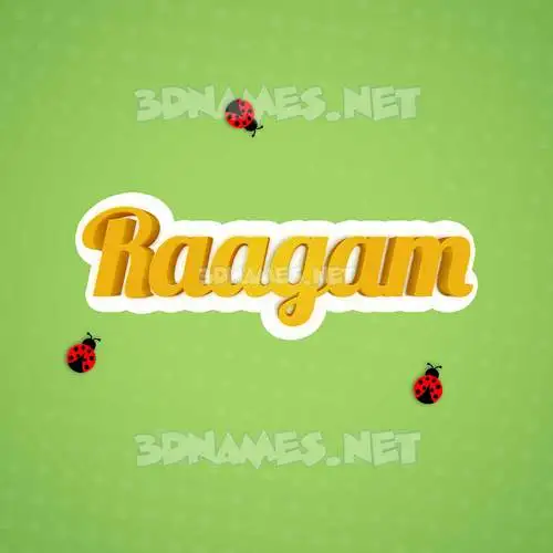 raagam in Ladybugs style - 3D name wallpaper raagam in Ladybugs style - 3D name wallpaper