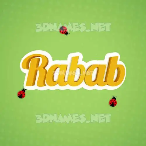 rabab in Ladybugs style - 3D name wallpaper rabab in Ladybugs style - 3D name wallpaper