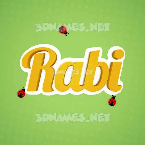rabi in Ladybugs style - 3D name wallpaper