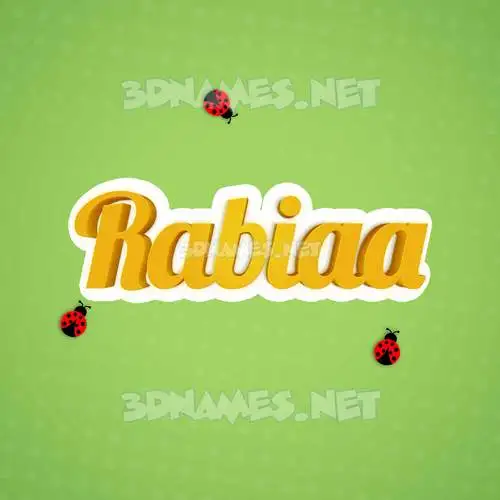 rabiaa in Ladybugs style - 3D name wallpaper rabiaa in Ladybugs style - 3D name wallpaper