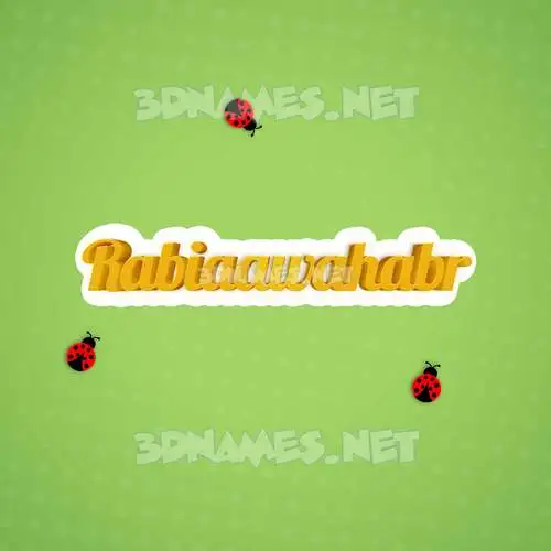 rabiaawahabr in Ladybugs style - 3D name wallpaper rabiaawahabr in Ladybugs style - 3D name wallpaper