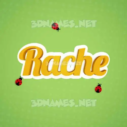 rache in Ladybugs style - 3D name wallpaper